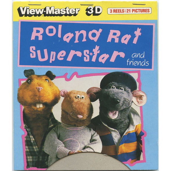 Roland Rat Superstar and Friends - View-Master 3 Reel Set on Card - 1984 - vintage - D240E VBP 3dstereo 