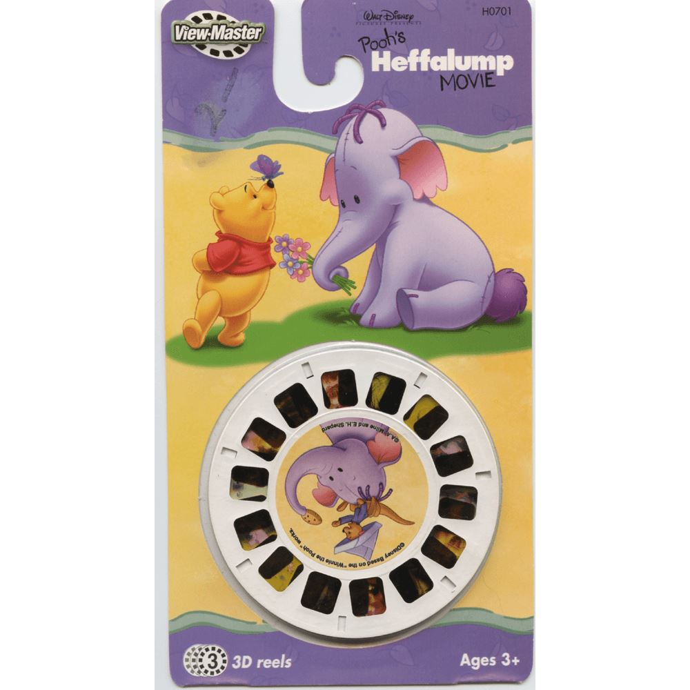 Pooh's Heffalump Movie - ViewMaster 3 Reels on Card