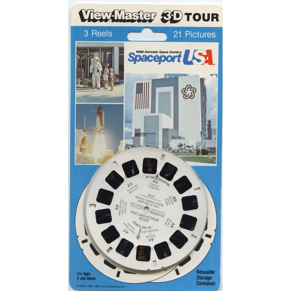 Spaceport USA - ViewMaster 3 Reel on Card –
