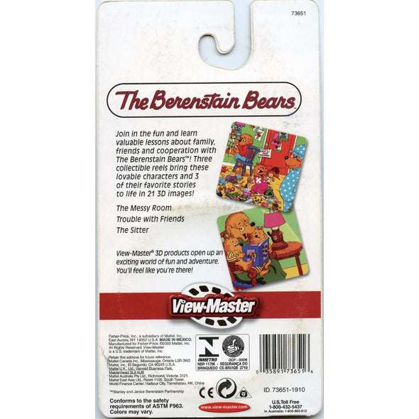 Berenstain Bears - View-Master 3 Reel Set on Card - NEW - (VBP-3651) VBP 3dstereo 