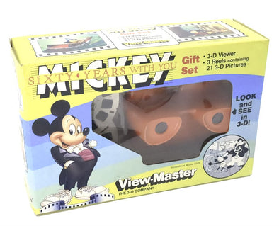 Mickey Mouse - View-Master Gift Set - 3 Reels & Viewer (red) - 60 Years with You - vintage/as new Viewers 3dstereo 