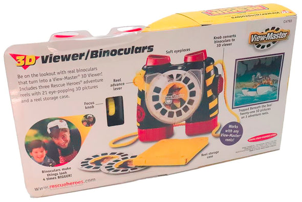 Rescue Heroes - View-Master Gift Set - Binoculars 3D Viewer & 3 Reels & Reel Storage Case - vintage/as new Viewers 3dstereo 