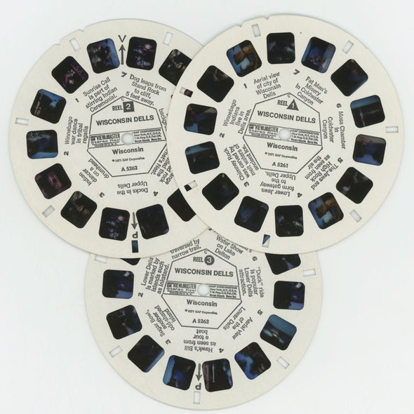 View-Master 3 Reel Set - Wisconsin Dells - 1970's W70 reels