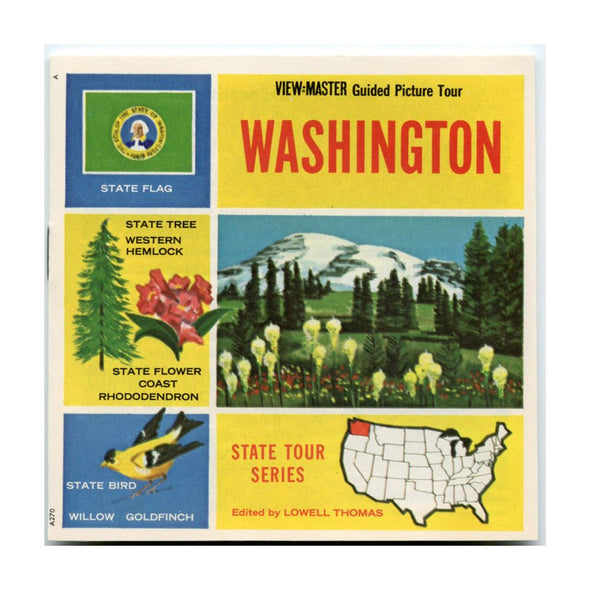 Washington - State - View-Master - Vintage - 3 Reel Packet - 1960s views -(PKT- A270-G1) Packet 3dstereo 