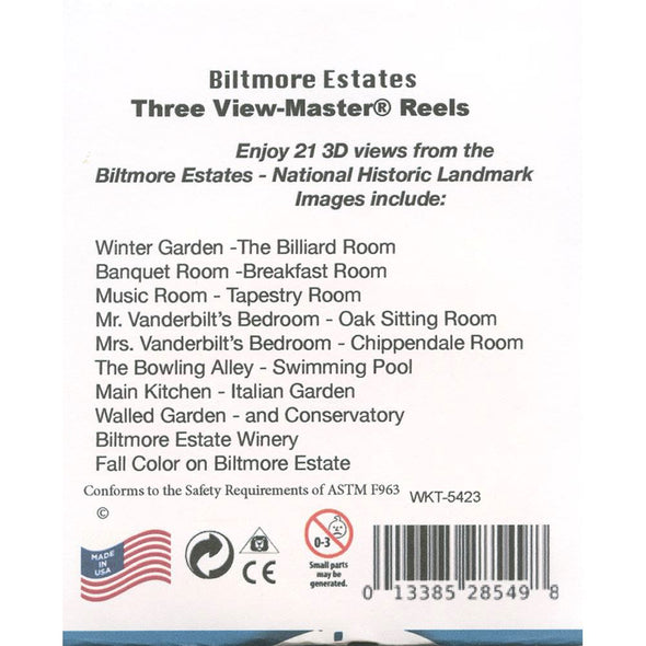 Biltmore Estate - View-Master 3 Reel Set - AS NEW - 5423 WKT 3dstereo 