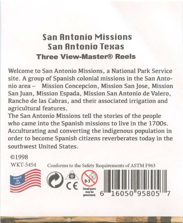 Missions - San Antonio - View-Master 3 Reel Set - AS NEW - 5454 WKT 3dstereo 