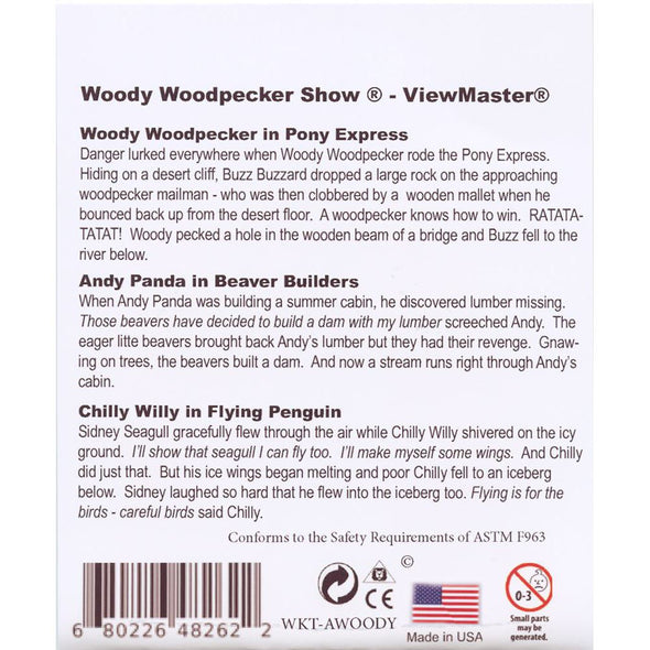 Woody Woodpecker - View-Master 3 Reel Set - AS NEW WKT 3dstereo 