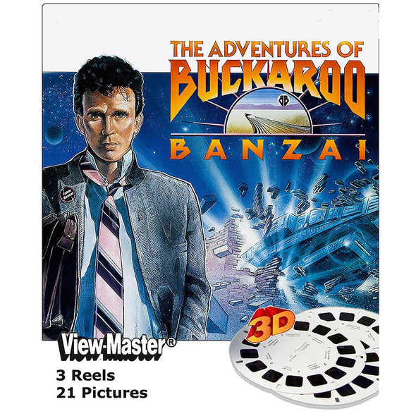 The Adventures of Buckaroo Banzai - View-Master 3 Reel Set - AS NEW - 4056 WKT 3dstereo 