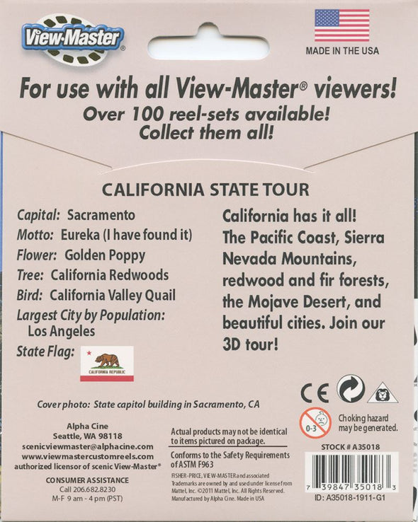 California State Tour - View-Master 3 Reel Set - AS NEW WKT 3dstereo 