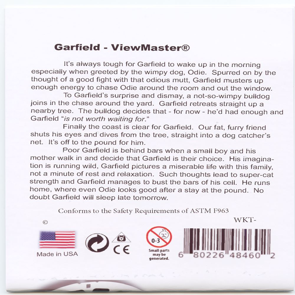 Garfield - View-Master 3 Reel Set - NEW