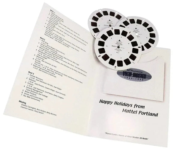 1999 Seasons Greetings Card and 3 Reel Set from Mattel, Portland - NEW 3dstereo 