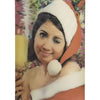 Santa girl winking - Vintage 3D Lenticular Postcard Greeting Card Postcard 3dstereo 
