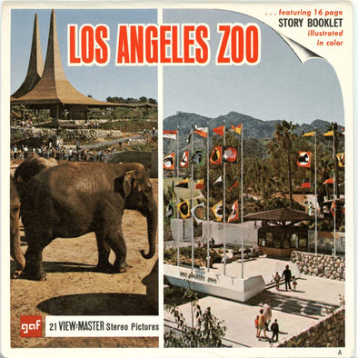 Los Angeles Zoo-A201 -Vintage - View-Master - 3 Reel Packet - 1960s views - A201 Packet 3dstereo 