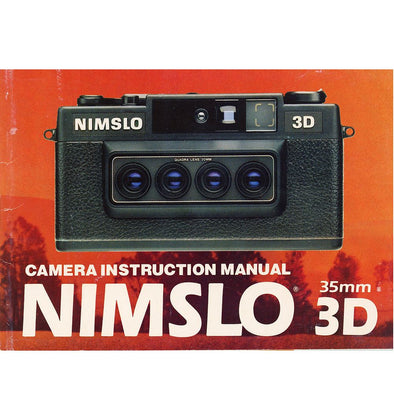 Nimslo Camera Instruction Book - Original Instructions 3dstereo 