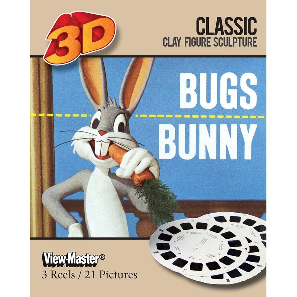 Bugs Bunny - Clay Figure Sculpture - View-Master 3 Reel Set - NEW - (W –