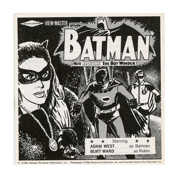 Batman - View-Master 3 Reel Packet - Autographed by Julie Newmar - TV Show - 1960s views - Vintage (B492-S6Ax) Packet 3dstereo 