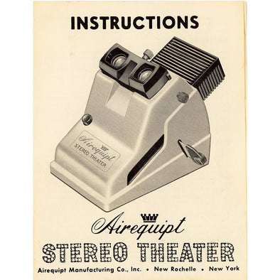 Instructions AIREQUIPT Stereo Theatre - Facsimilie Instructions 3dstereo 