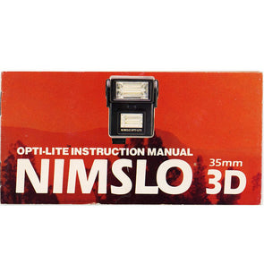 Nimslo Opti-Flash Instruction Book - Original Instructions 3dstereo 