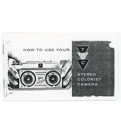 TDC Colorist 1 Stereo Camera - instructions - facsimile Instructions 3dstereo 