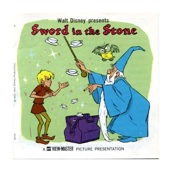 Sword in the Stone - View-Master 3 Reel Packet - 1970s - Vintage - (zur Kleinsmiede) - (B316-G3A) Packet 3dstereo 