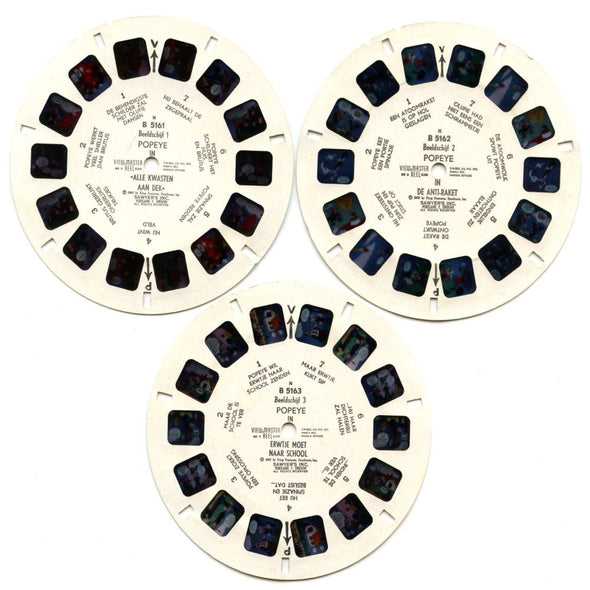 Popeye - View-Master 3 Reel Packet - 1960s - vintage - (zur Kleinsmiede) - (B516N-BG2) Packet 3dstereo 
