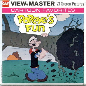 Popeye's Fun - View-Master 3 Reel Packet - 1970s - Vintage - (zur Kleinsmiede) - (B527-G4B) Packet 3dstereo 