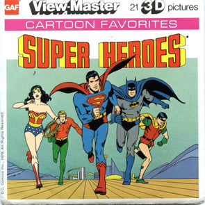 Super Heroes - View-Master 3 Reel Packet - 1970s - Vintage - (zur Kleinsmiede) - (K53-G6nk) Packet 3dstereo 