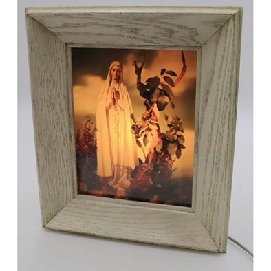 Virgin Mary - 3D GLASS Lenticular by Harvey Prever - Christianity - lighted frame Poster 3dstereo 