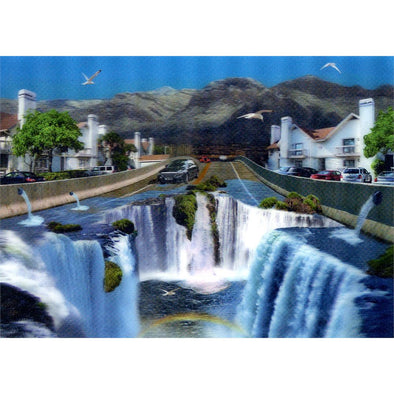 Suburban Dreamscape - 3D Lenticular Postcard Greeting Card - NEW Post Cards 3dstereo 