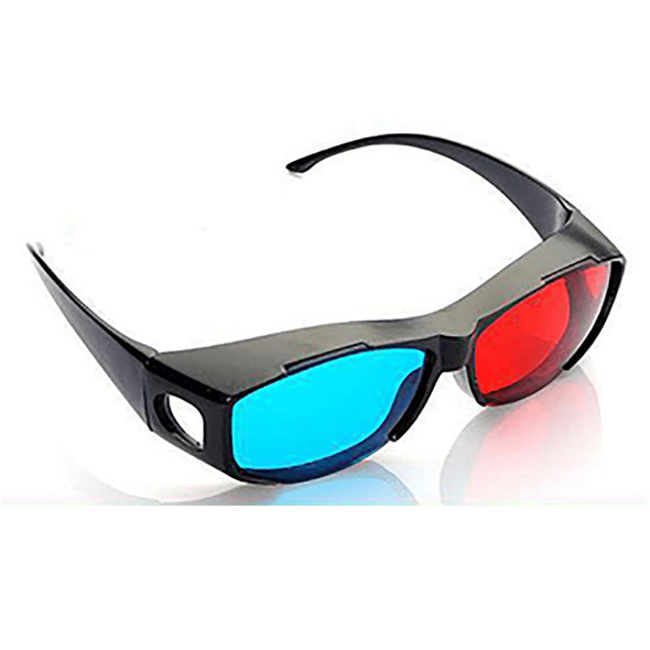 Red/Cyan - 3D Anaglyph Glasses - Oversize Plastic Frame - NEW 3dstereo 