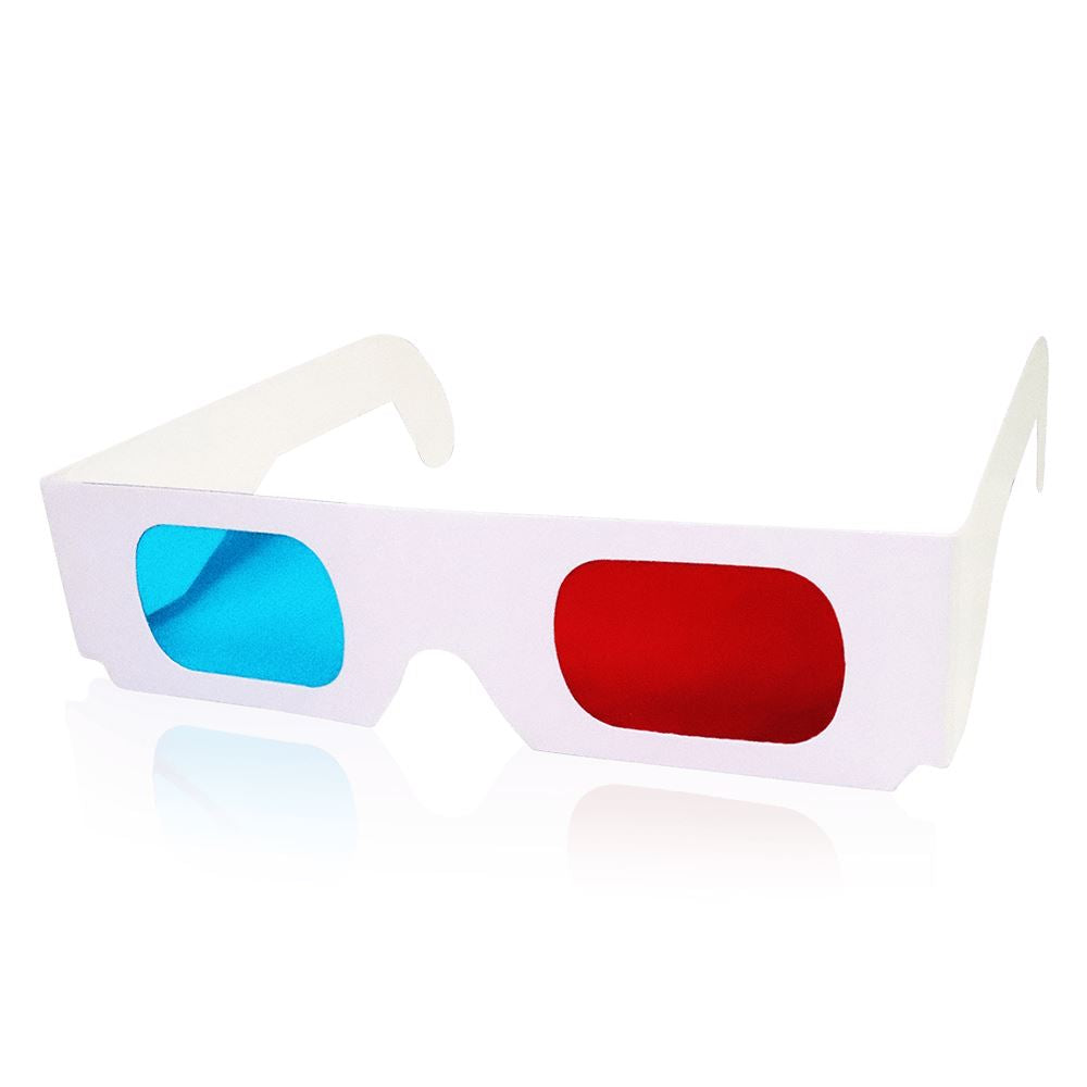 Red/Cyan - 3D Anaglyph Glasses - Pro-Ana(TM) Quality - White Frame ...