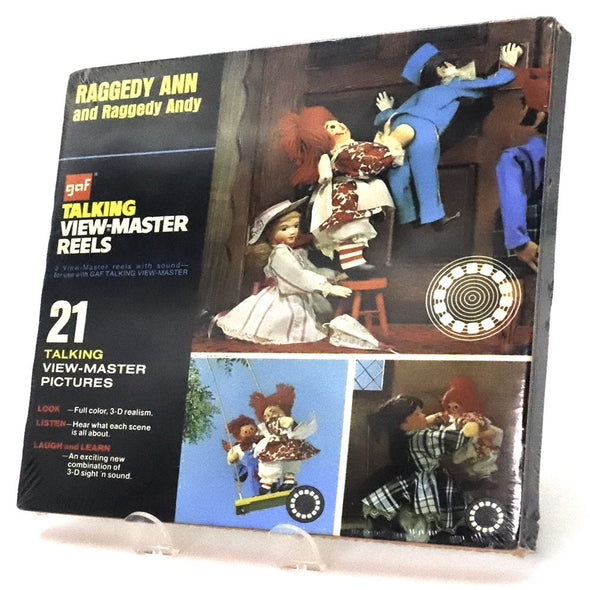 4 ANDREW - Raggedy Ann & Andy -View-Master Talking Pack- Record-Attached-to-Reel - Unopened Talking View-Master 3dstereo 