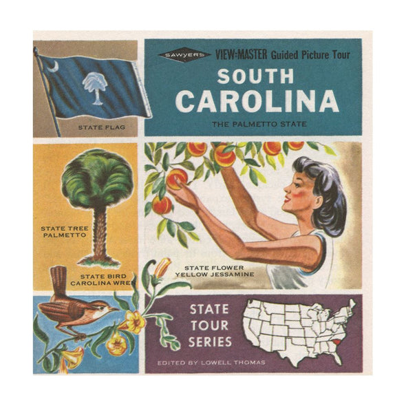 4 ANDREW - South Carolina - State Tour Series - View Master 3 Reel Map Packet - A905-S6A Packet 3dstereo 