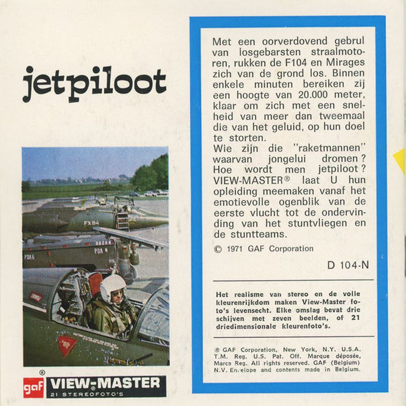 4 ANDREW - Jetpilot - View-Master 3 Reel Packet - vintage - D104-N-BG3 Packet 3dstereo 
