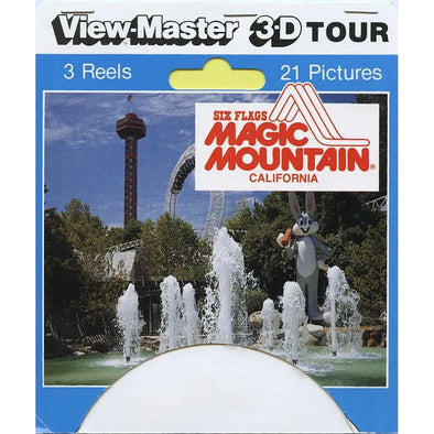 -ANDREW- Six Flags - View-Master 3 Reel Set on Card - vintage - (5438) Packet 3dstereo 